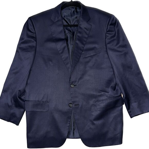 Navy blue Escorial wool Brunico suit from Brioni - Picture 1 of 14
